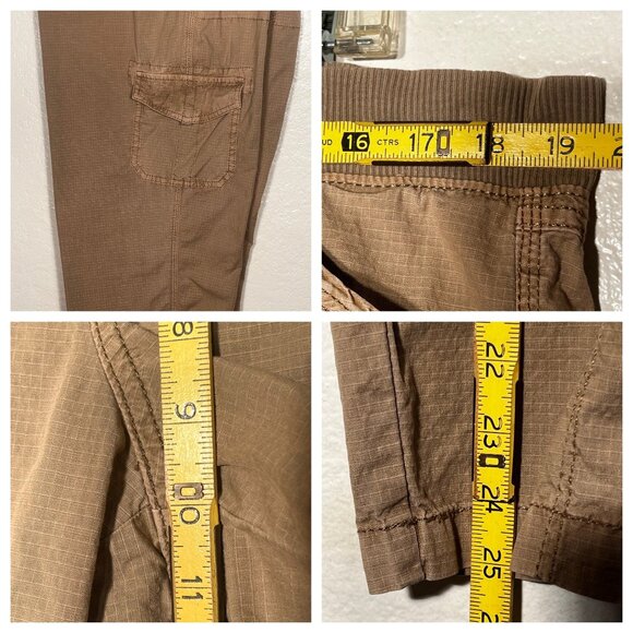 Sonoma Womens Cargo Pants Size 16 Khaki Light Brown Comfortable Elastic Waist - Picture 12 of 16